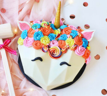 Unicorn Chocolate Heart Pinata Cake