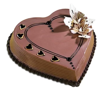 Tasty Heart Shaped Premium Chocolate Cake