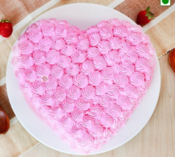 Heart Shaped Strawberry Cake