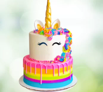 Designer Unicorn Strawberry Vanilla Cake