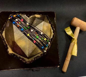 Chocolate Golden Pinata Hammer Cake