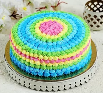 Colourful Cream Pineapple Cake