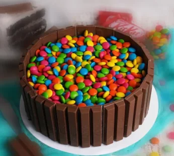 Delightful Kitkat Gems Cake