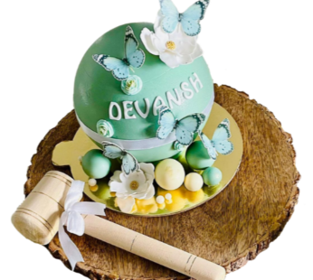 Green Ball Pinata Cake