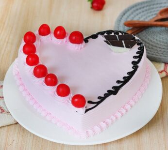 Heart Shape Strawberry Cake