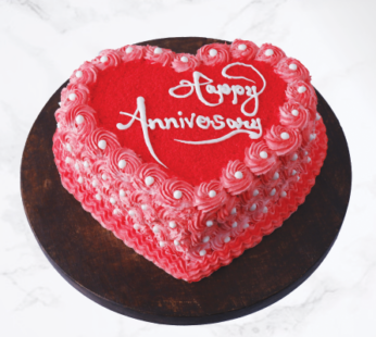 Heart Shaped Anniversary Cake