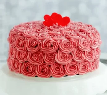 Little Hearts Rose Cake