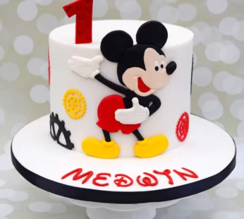 Mickey Mouse Welcome Fondant Cake