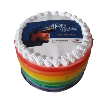 Rainbow Photo Cake