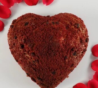 Red Velvet Heart Shaped Dry Cake