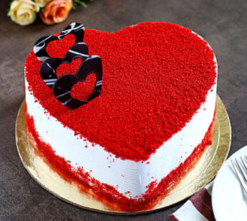 Red Velvet Heart Cake