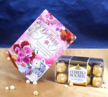 16 Pcs Ferrero rocher with card