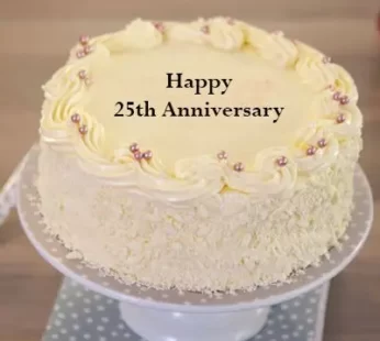 Special 25th Anniversary Vanilla Cake