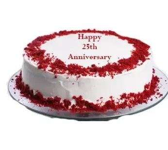 25th Anniversary Red Velvet Cake