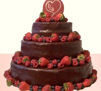 Classy Choco Strawberry Cake