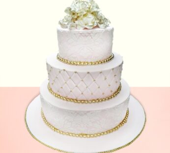 Elegant Gold Wedding Cake