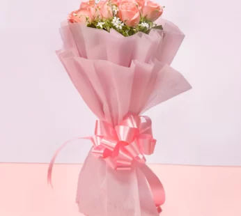 8 Pink Roses