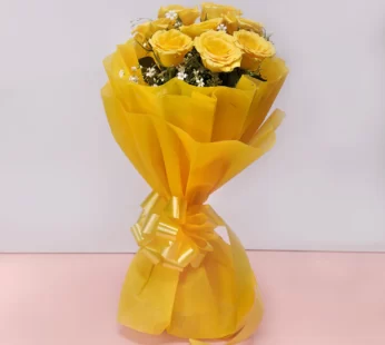 8 Yellow Roses