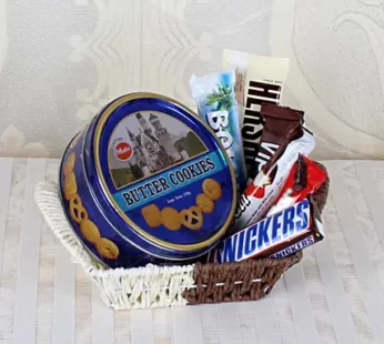 Basket Of Chocolates & Cookies