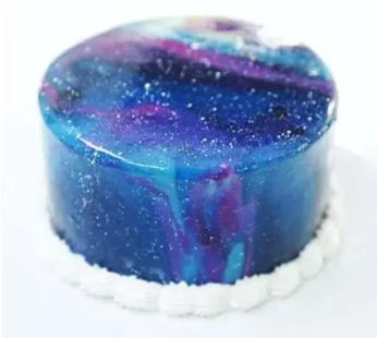 Galaxy Mirror Fondant Cake
