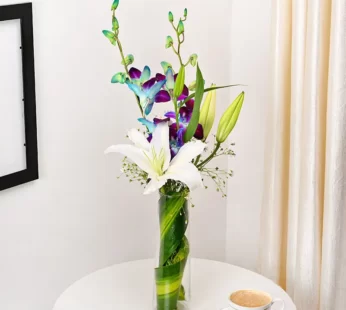 Orchids And Lily Bouquet