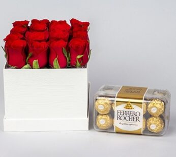 Rocher Box n Red Roses