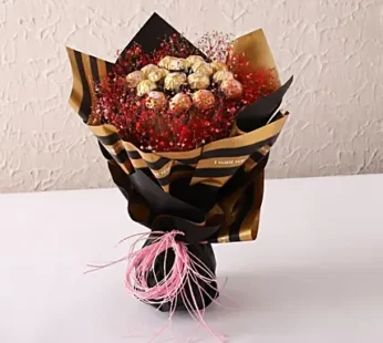 Rocher & Gypsophila Beautifully Tied Bouquet