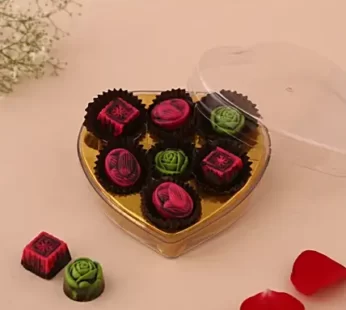 Tasty Truffles & Praline Heart-Shaped Box- 7 Pcs