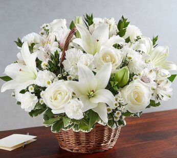 Peaceful White Basket