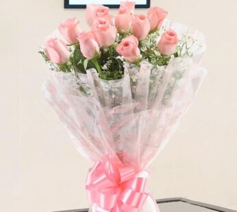 Romantic Pink – 10 Pink Roses