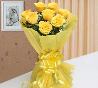 Shine Of Sunshine – 8 Yellow Roses