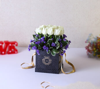 Beautiful Flower Arrangement in Black Box