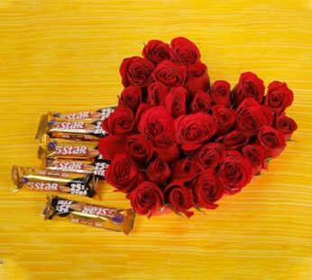 30 Red Roses And 5Star Chocolates