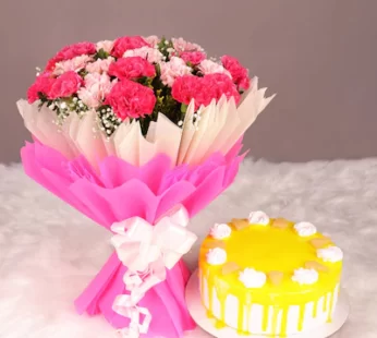 Mix Carnation With Pineapple Cake