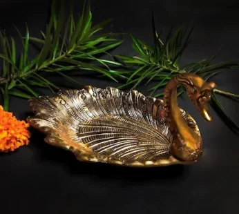 Swan Gold Plated Metal Tray