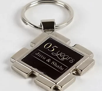 Personalised Anniversary Metallic Keychain