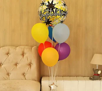 Colourful Congratulations Balloon Bouquets