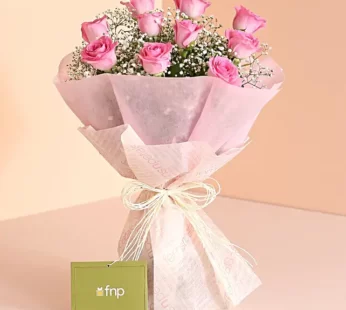 Mesmerizing Love Pink Roses Bouquet