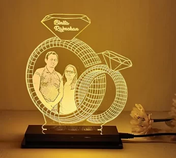 Personalised Ring Couple LED Lamp