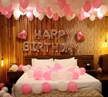 Rose Gold Birthday Theme Balloon Décor