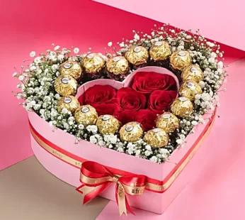 My Heart in a Box Choco-Rose Arrangement