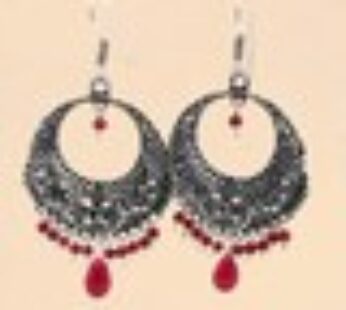 Red DomeShaped Earring