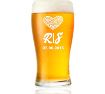 Initials Engraved Beer Mug